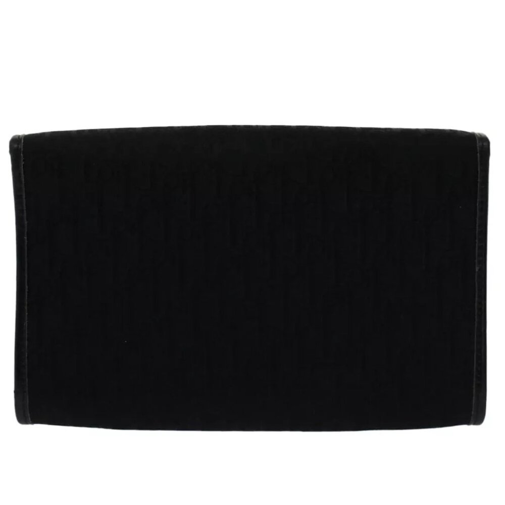 Christian Dior Trotter Canvas Chain Shoulder Bag Black - Picture 2 of 11